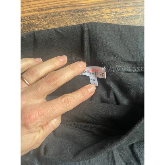 Sundry for Evereve Soleil Skirt Tie Dye Black Sz 1 Small Bodycon Ruching - Picture 5 of 10